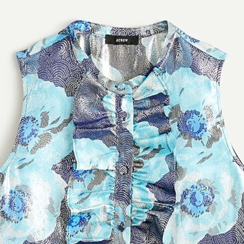 ✨HP✨ [J. Crew] Gorgeous Ruffle-Front Top - Picture 5 of 10